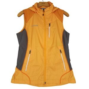 Columbia Sportswear Omni Shield Hooded Vest Orange Gray‎ Women's Medium